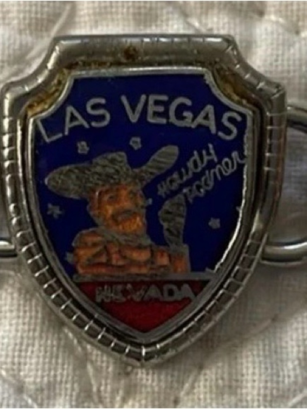 Vintage Las Vegas Bracelet Womens Silver Tone Semiprecious Stones Foldover Clasp